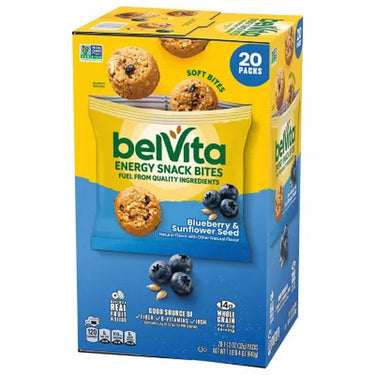 Belvita Blueberry Energy Snack Bites, 1.12 Oz., 20 Pk.